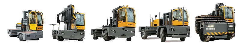 Baumann sideloader line-up of diesel & electric material handling machines
